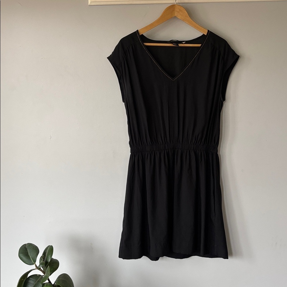 H&M Black Dress with Gold Accents Size 12 | Party Office Evening